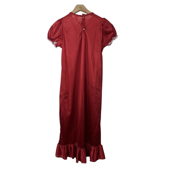 NWT Laura Dare Girl's 10 Red Christmas Valentine's Long Nightgown 2 PC Set USA - Picture 6 of 13